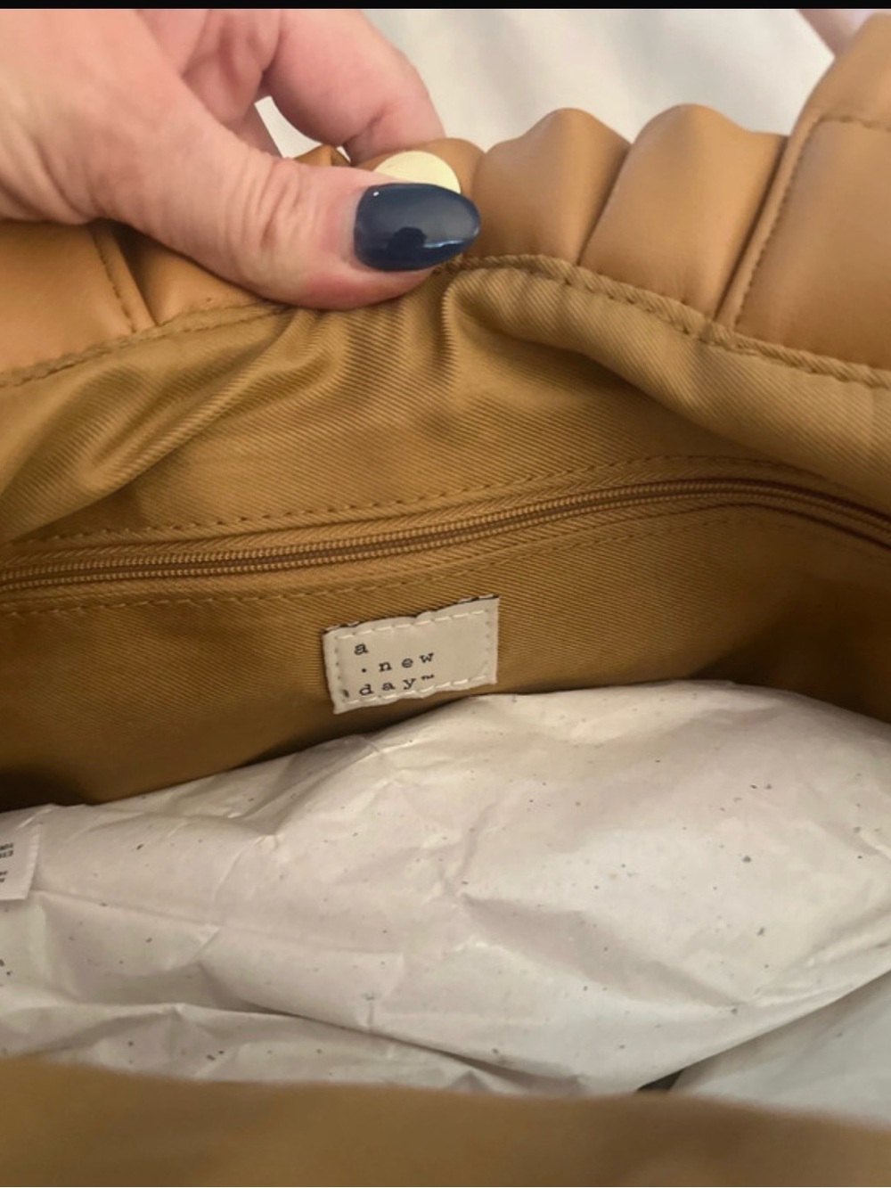 a new day Cognac Padded Shoulder Tote - Picture 3 of 3